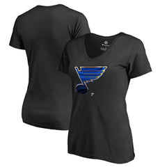 St. Louis Blues Women's Midnight Mascot V-Neck T-Shirt Black