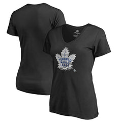 Toronto Maple Leafs Women's Midnight Mascot V-Neck T-Shirt Black