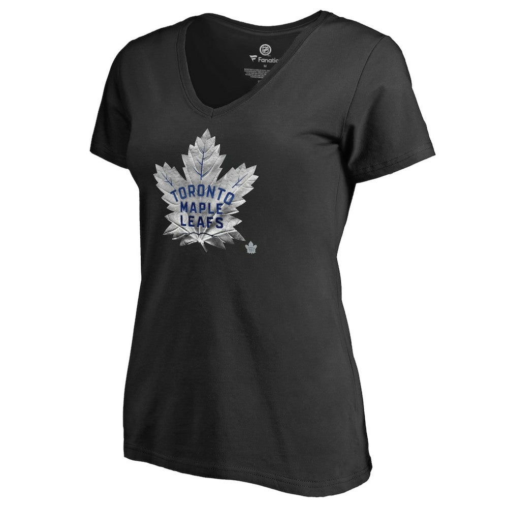 Toronto Maple Leafs Women's Midnight Mascot V-Neck T-Shirt Black
