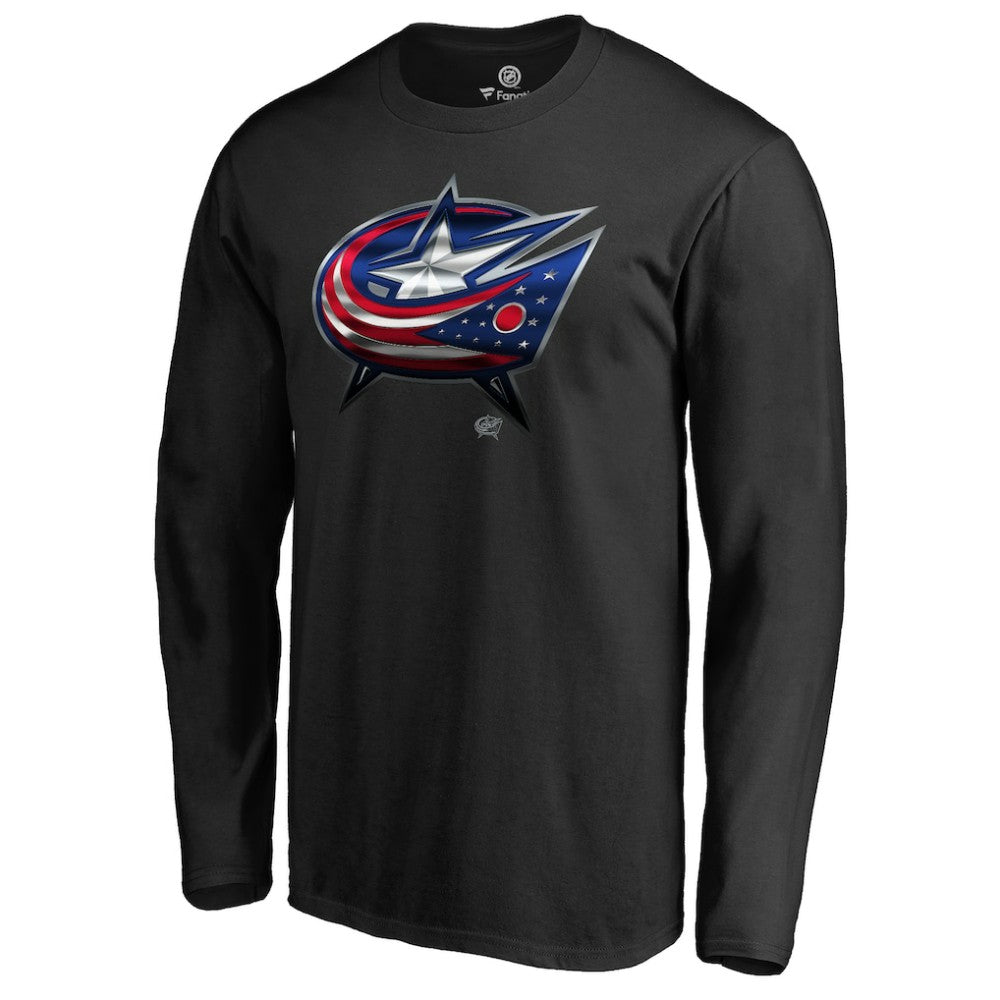 Columbus Blue Jackets Midnight Mascot Long Sleeve T-Shirt Black