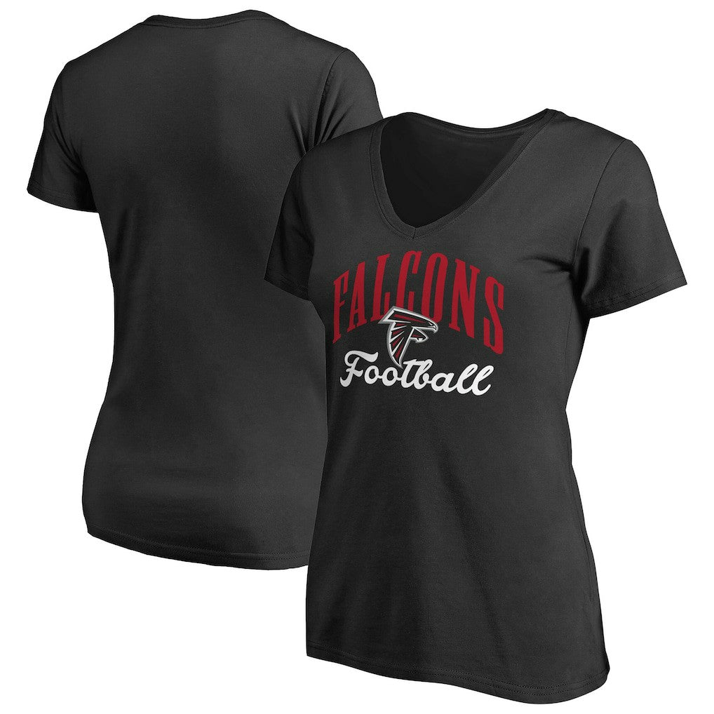 Atlanta Falcons Women's Victory Script V-Neck T-Shirt -Black cheap