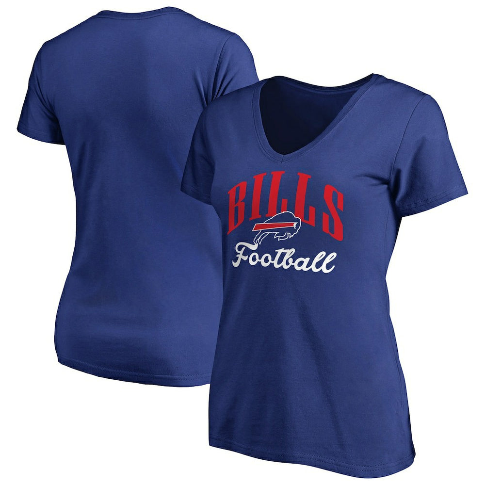 Buffalo Bills Women's Victory Script V-Neck T-Shirt -Royal on sale