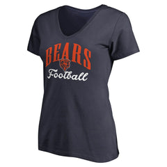 Chicago Bears Women's Victory Script V-Neck T-Shirt -Navy sale