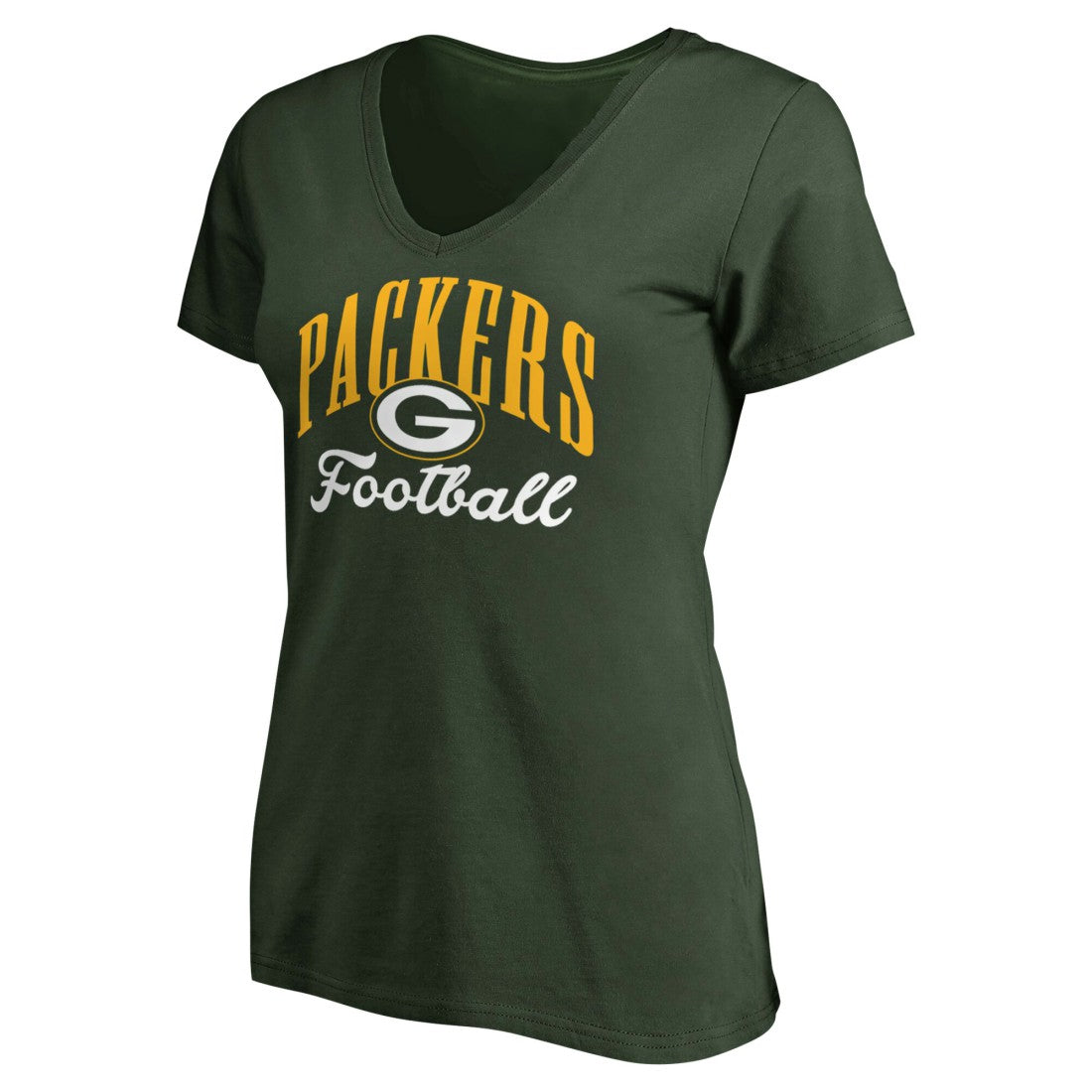 Green Bay Packers Women's Victory Script V-Neck T-Shirt -Green for sale