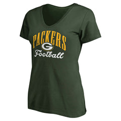 Green Bay Packers Women's Victory Script V-Neck T-Shirt -Green for sale