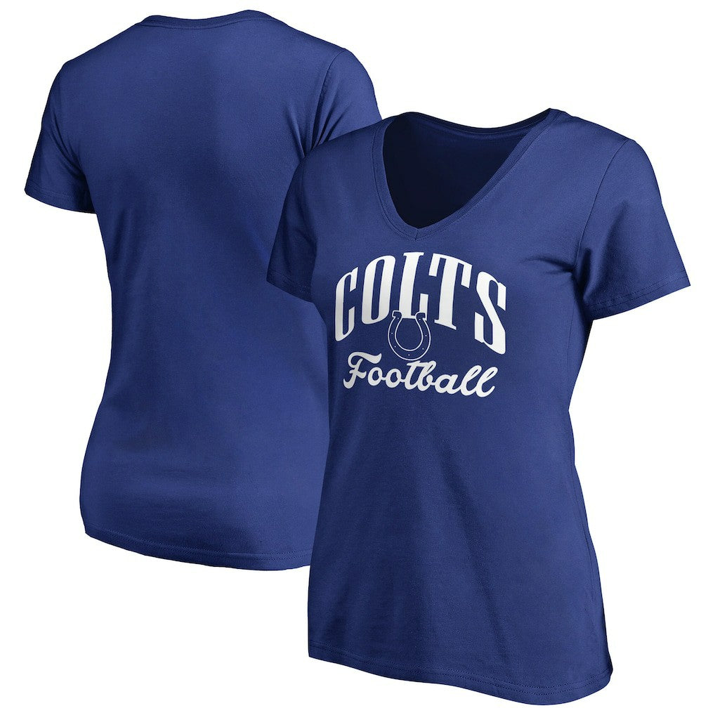Indianapolis Colts Women's Victory Script V-Neck T-Shirt -Royal cheap