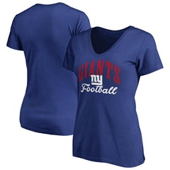 New York Giants Women's Victory Script V-Neck T-Shirt -Royal for sale