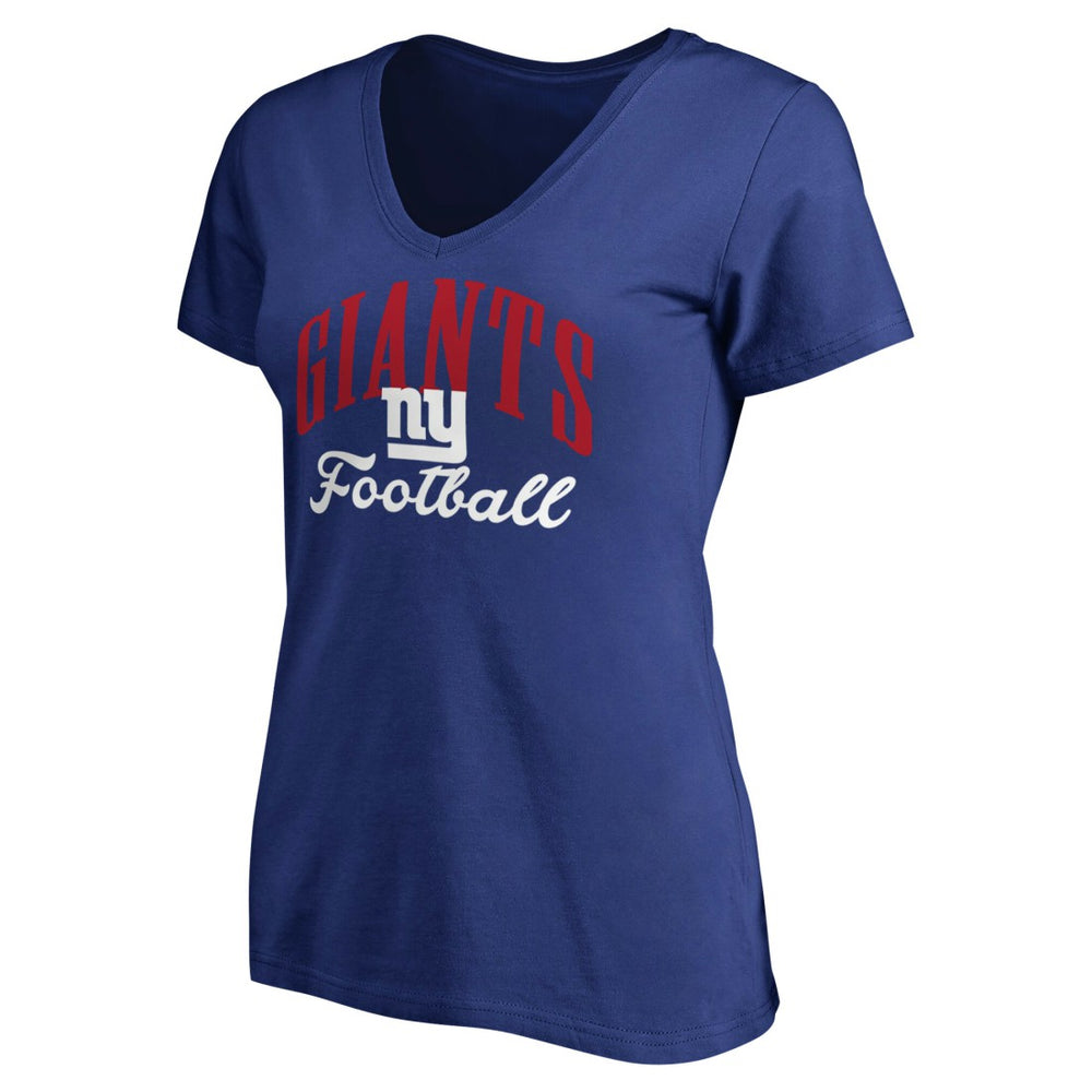 New York Giants Women's Victory Script V-Neck T-Shirt -Royal for sale