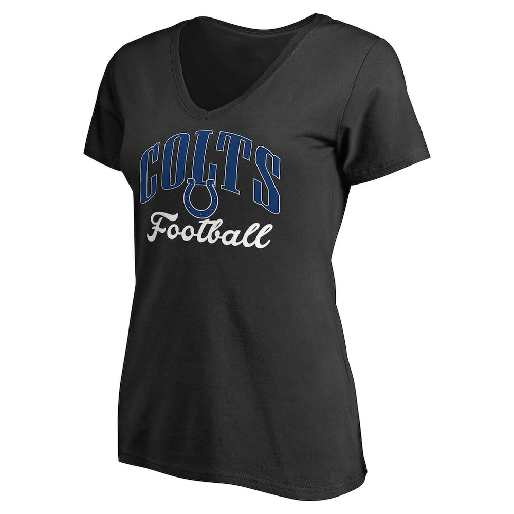 Indianapolis Colts Women's Victory Script V-Neck T-Shirt -Black on sale