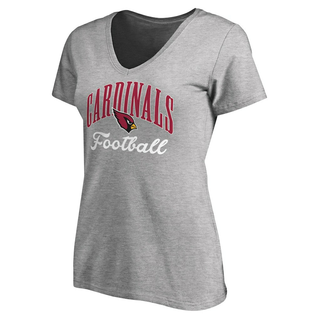 Arizona Cardinals Women's Victory Script V-Neck T-Shirt - Heather Gray outlet