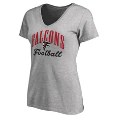Atlanta Falcons Women's Victory Script V-Neck T-Shirt - Heather Gray online