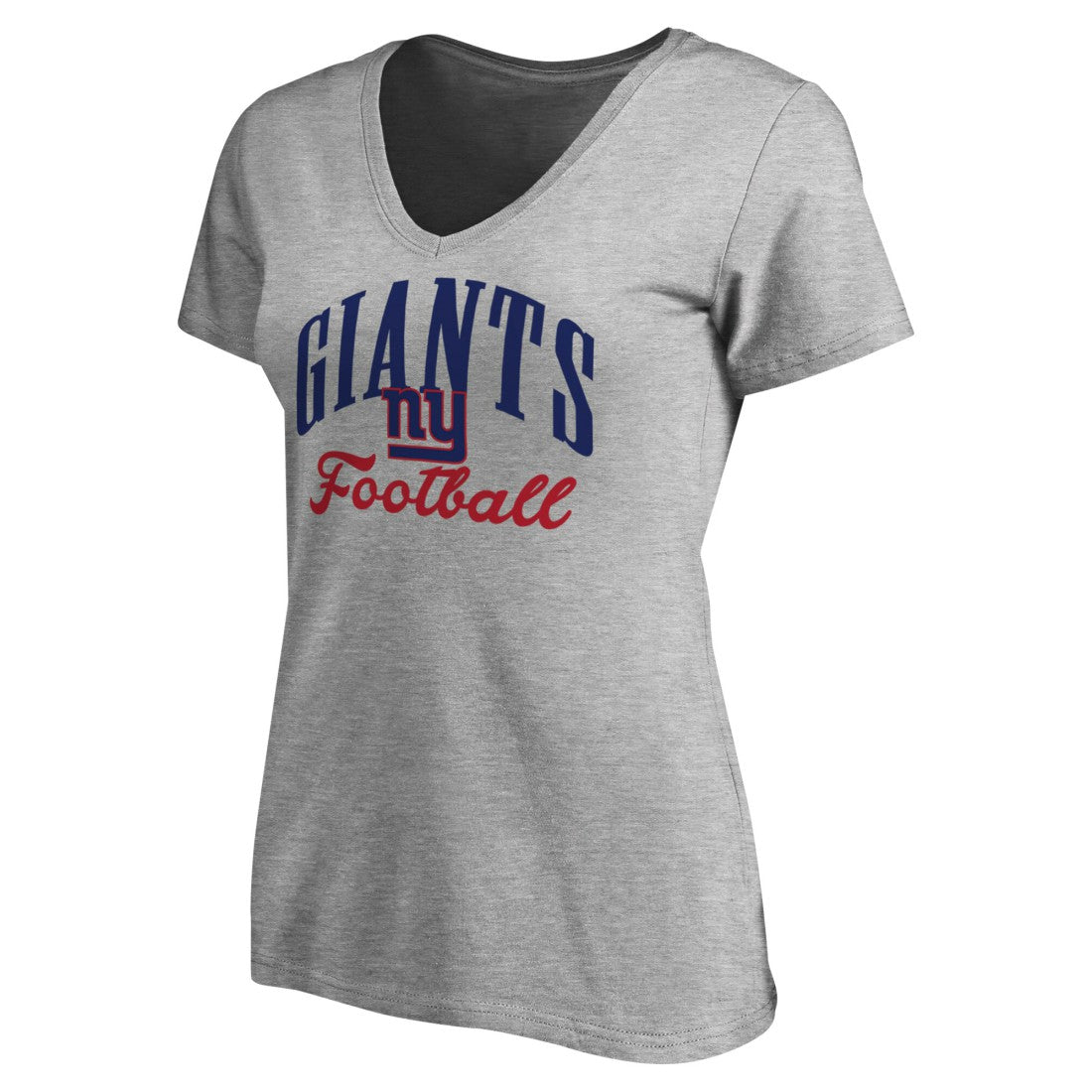 New York Giants Women's Victory Script V-Neck T-Shirt - Heather Gray online