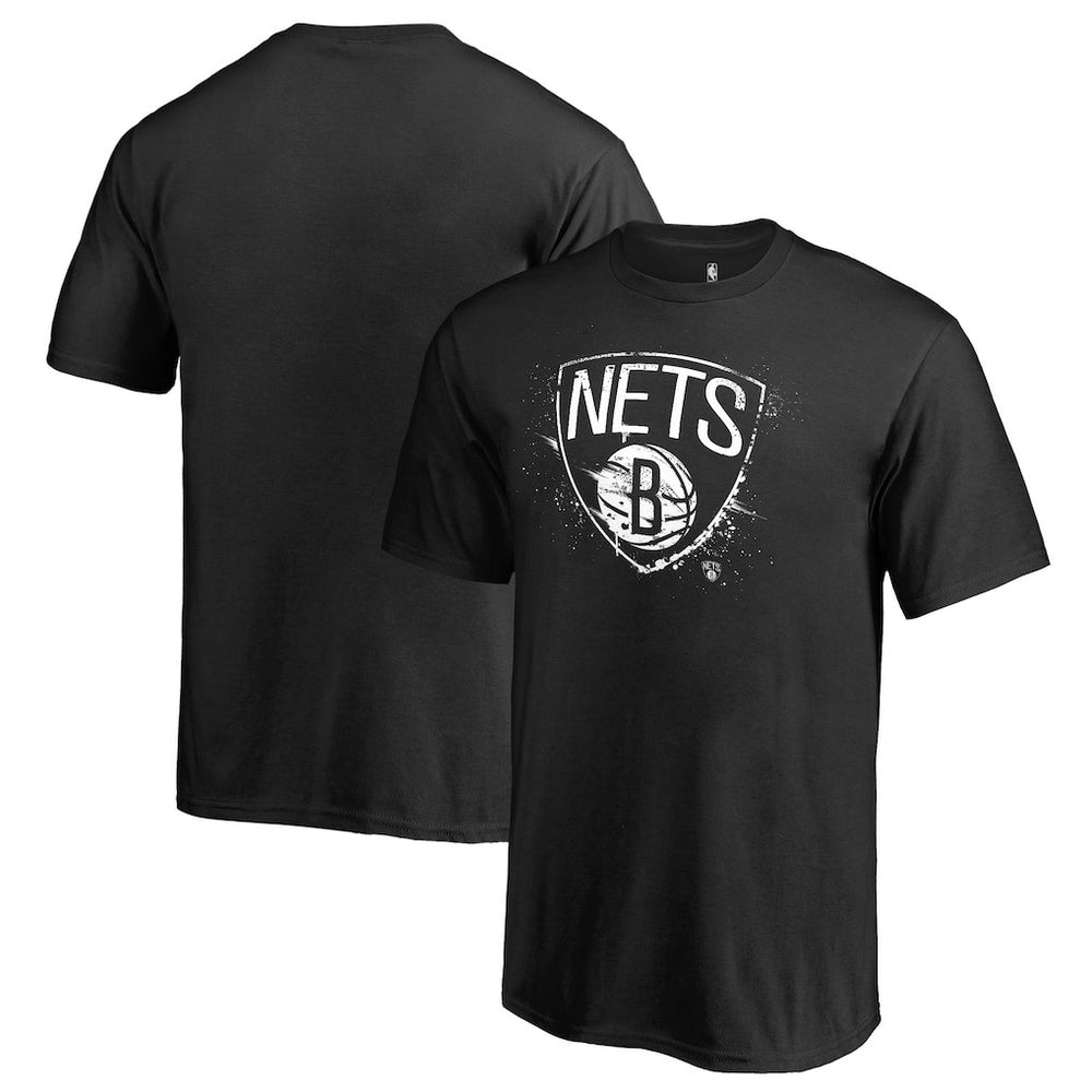 Brooklyn Nets Splatter Logo T-Shirt - Black on sale