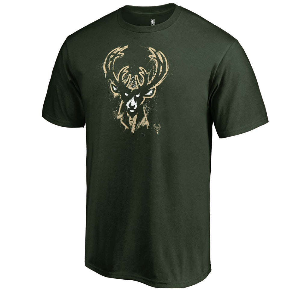 Milwaukee Bucks Splatter Logo T-Shirt - Green online