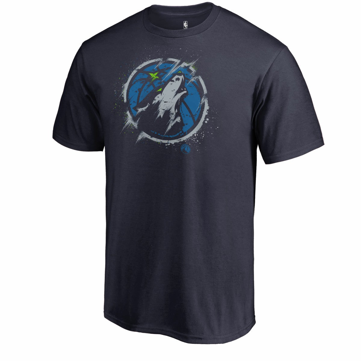Men's Navy Minnesota Timberwolves Splatter Logo T-Shirt for sale
