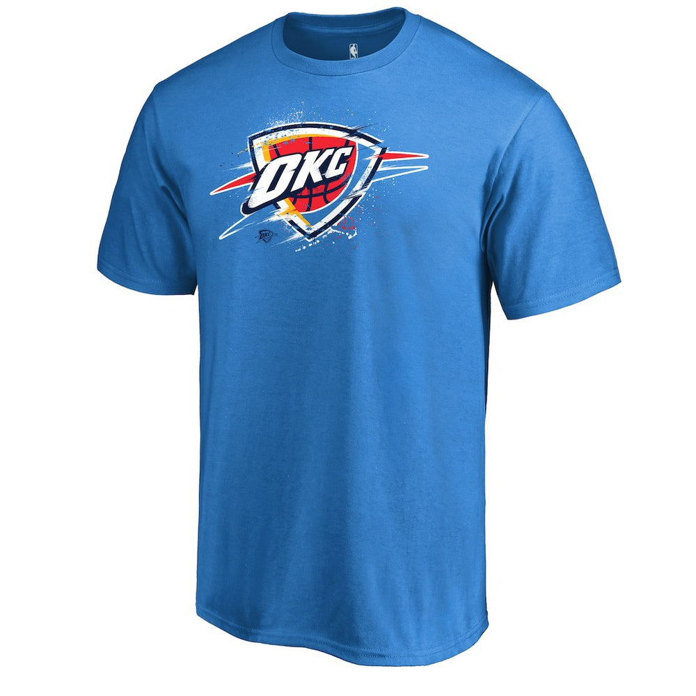 Oklahoma City Thunder Splatter Logo T-Shirt - Blue online