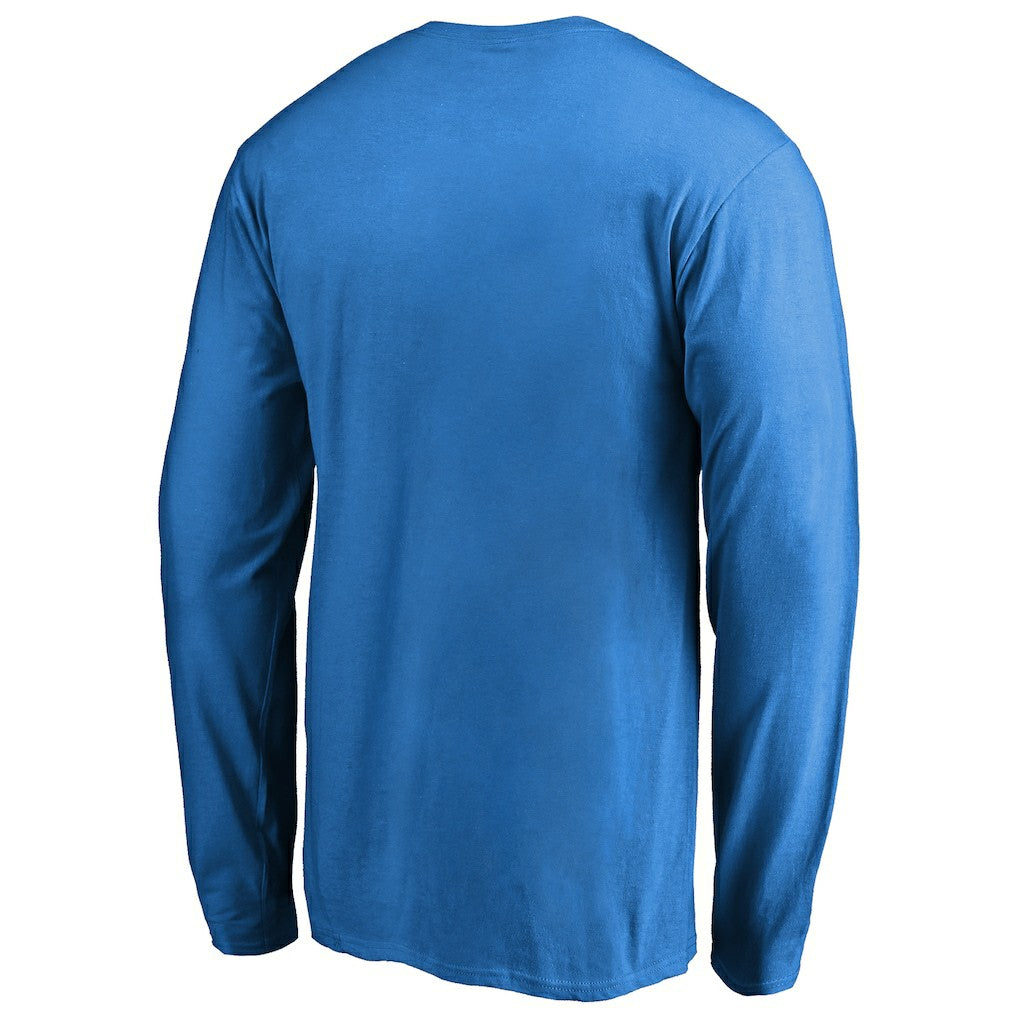 Oklahoma City Thunder Splatter Logo Long Sleeve T-Shirt - Blue discount