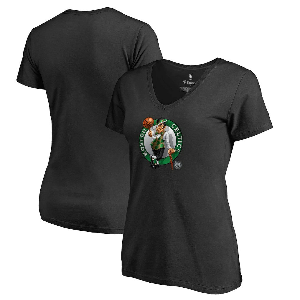 Boston Celtics Women's Midnight Mascot V-Neck T-Shirt - Black cheap