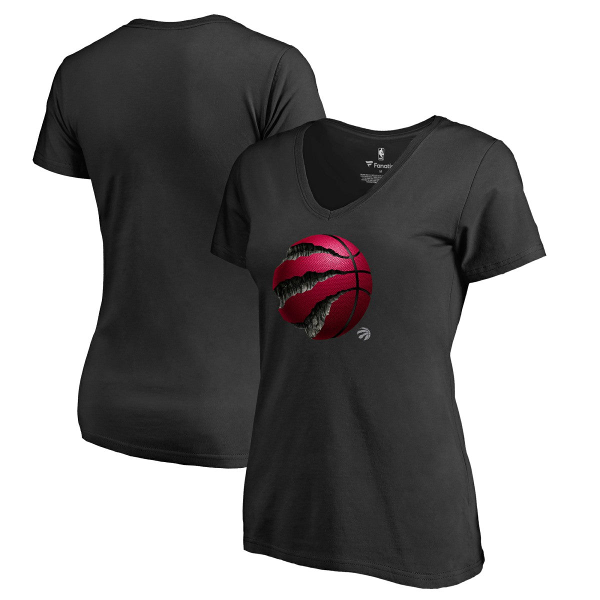 Toronto Raptors Women's Midnight Mascot V-Neck T-Shirt - Black online