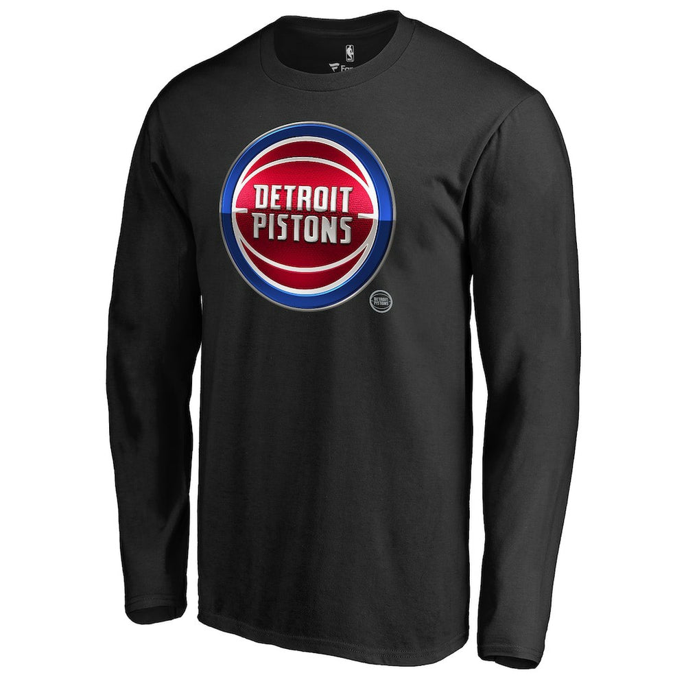 Detroit Pistons Midnight Mascot Long Sleeve T-Shirt sale - Black shop