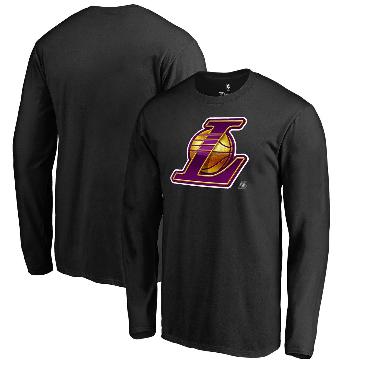 Los Angeles Lakers Midnight Mascot Long Sleeve T-Shirt - Black discount