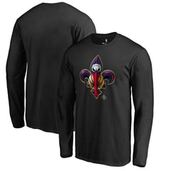 New Orleans Pelicans Midnight Mascot Long Sleeve T-Shirt - Black for sale