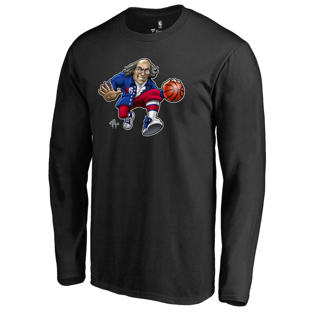 Philadelphia 76ers Midnight Mascot Long Sleeve T-Shirt - Black online