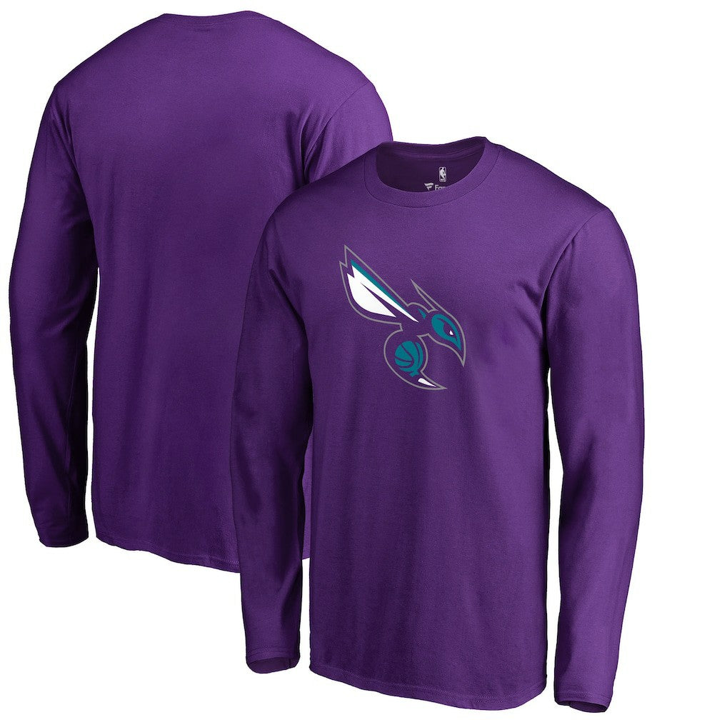 Charlotte Hornets Alternate Logo Long Sleeve T-Shirt - Purple outlet