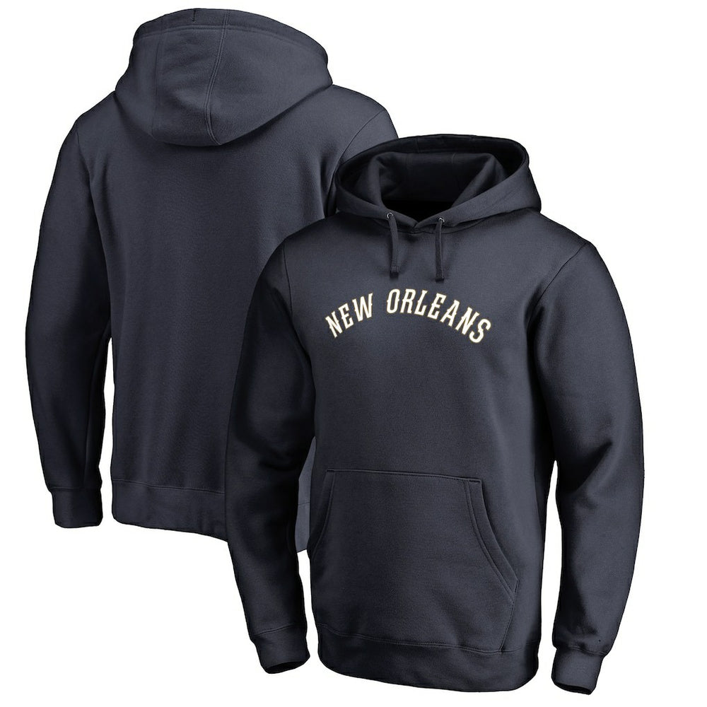New Orleans Pelicans Wordmark Pullover Hoodie - Navy cheap