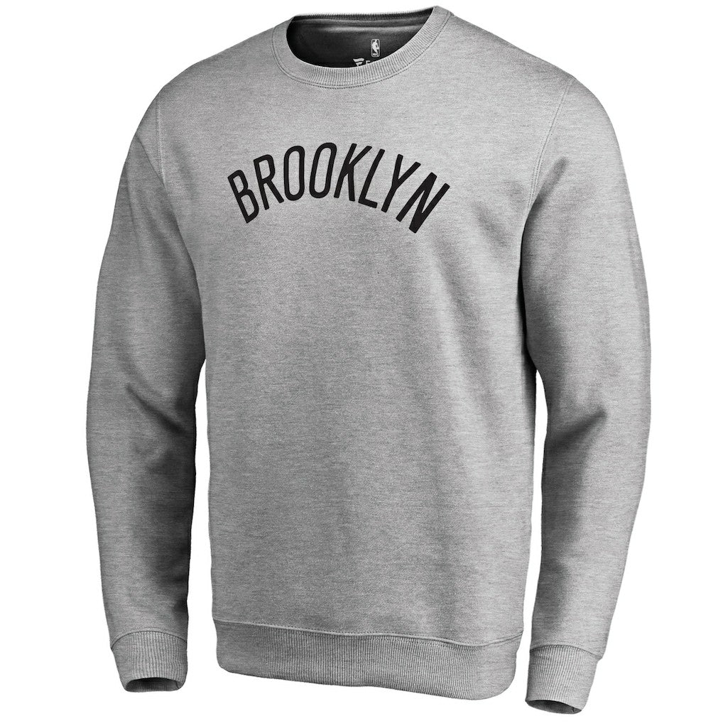 Brooklyn Nets Wordmark Pullover Sweatshirt - Heathered Gray cheap