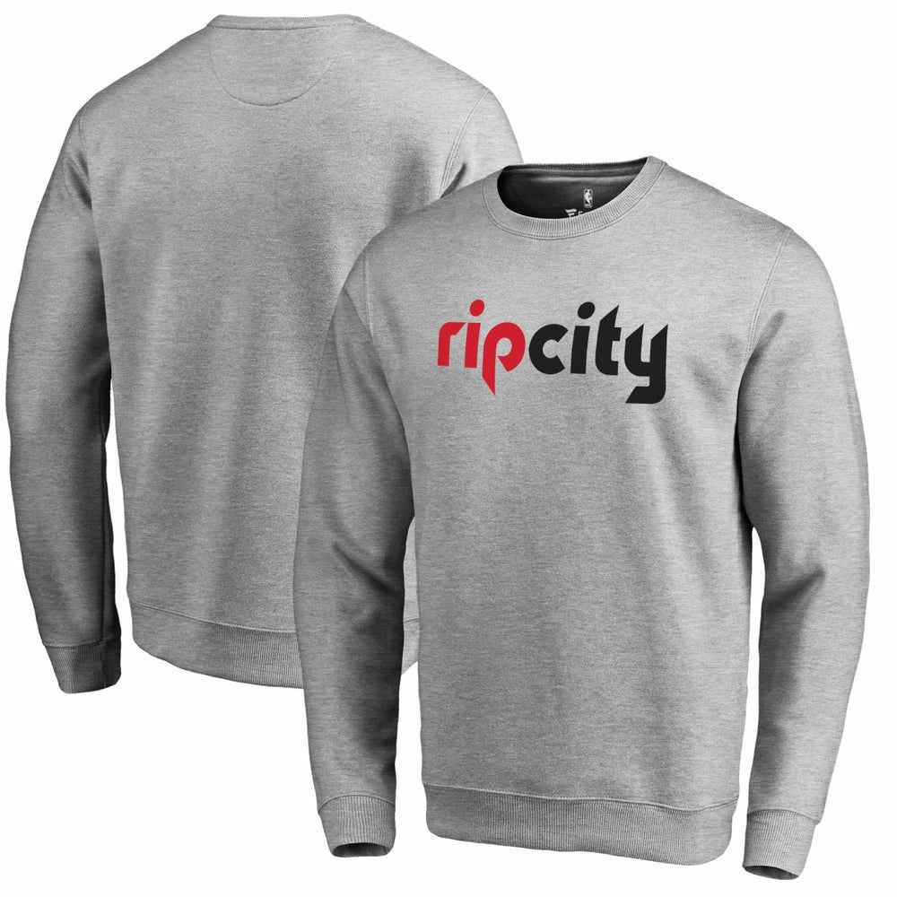 Portland Trail Blazers Wordmark Pullover Sweatshirt - Heathered Gray outlet