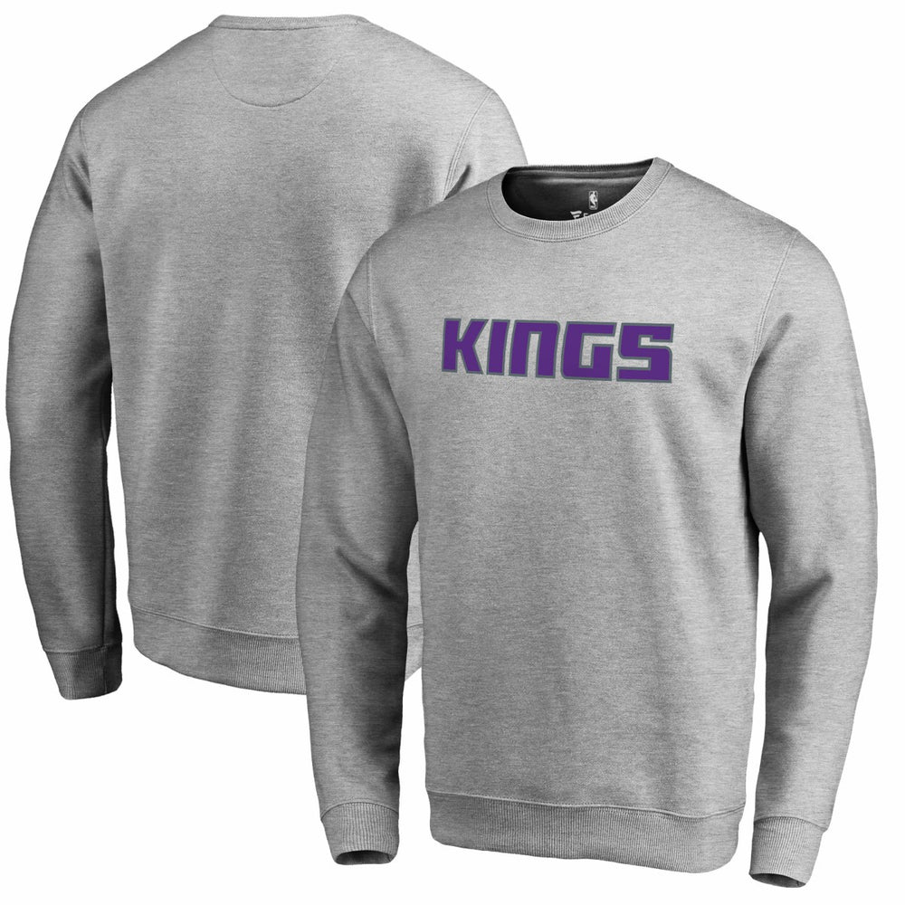 Sacramento Kings Wordmark Pullover Sweatshirt - Heathered Gray shop