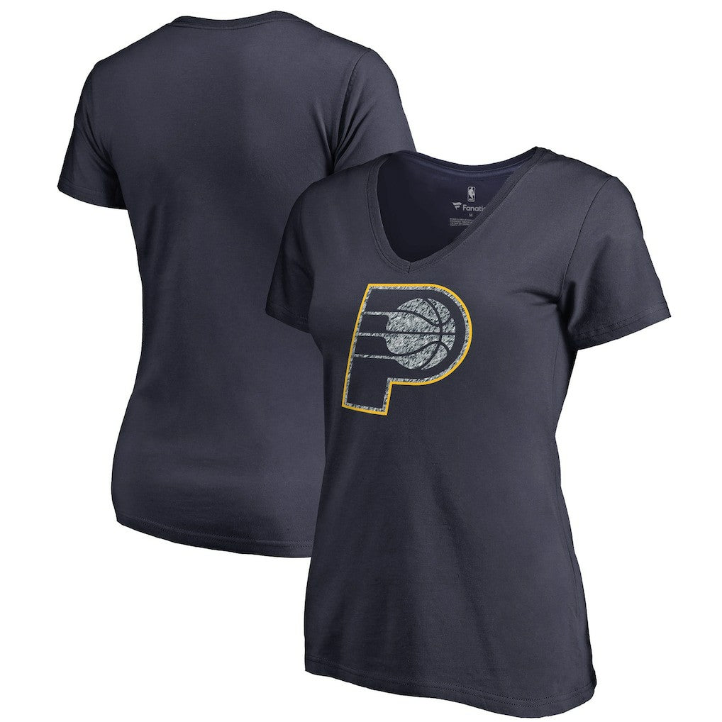 Indiana Pacers Women's Static Logo V-Neck T-Shirt - Navy shop