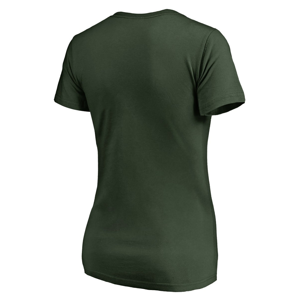 Milwaukee Bucks Women's Static Logo V-Neck T-Shirt - Green discount