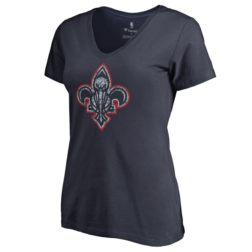 New Orleans Pelicans Women's Static Logo V-Neck T-Shirt - Navy cheap