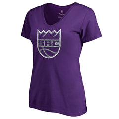 Sacramento Kings Women's Static Logo V-Neck T-Shirt - Purple for sale