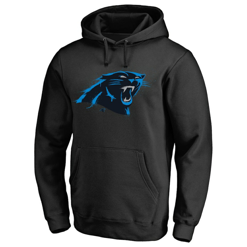 Carolina Panthers Splatter Logo Pullover Hoodie - Black sale