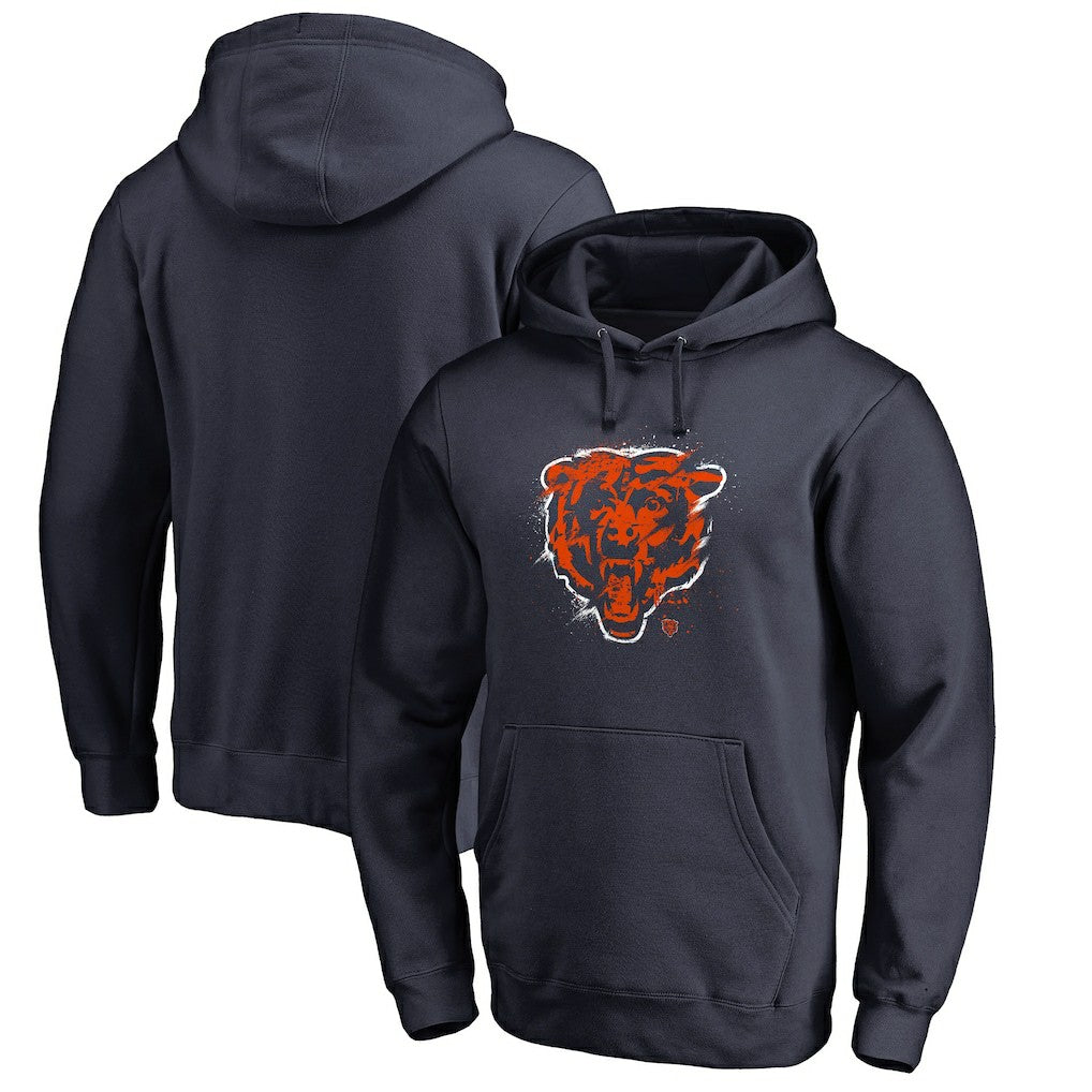 Chicago Bears Splatter Logo Pullover Hoodie - Navy cheap
