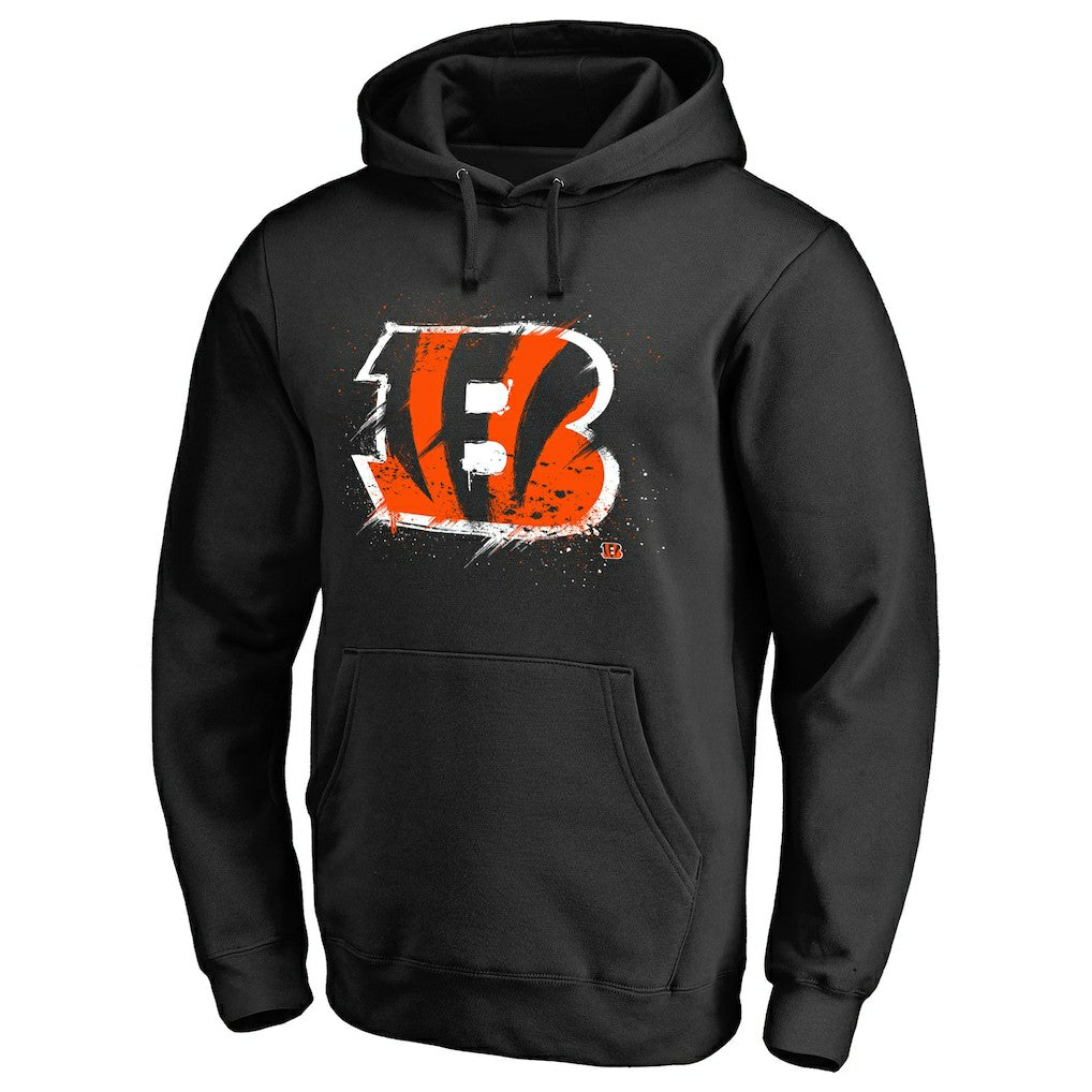Cincinnati Bengals Splatter Logo Pullover Hoodie - Black for sale