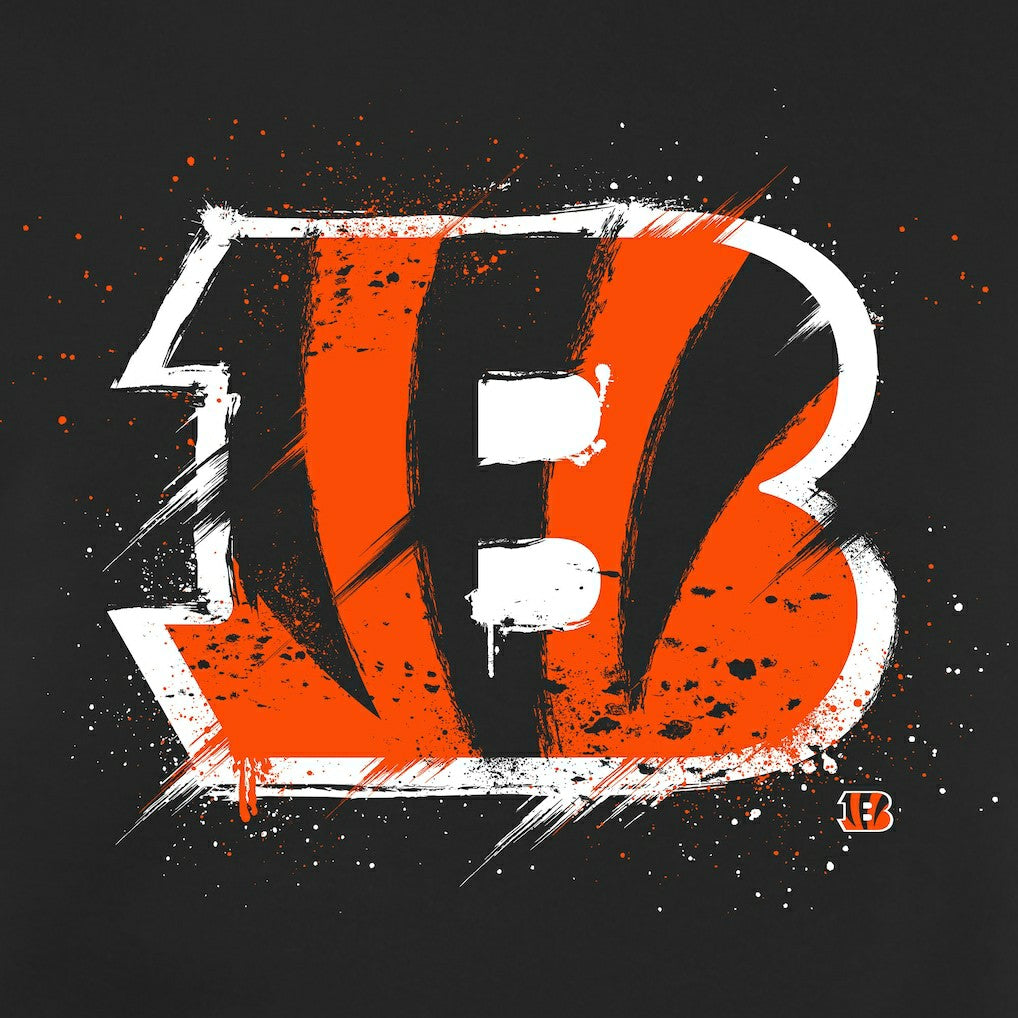 Cincinnati Bengals Splatter Logo Pullover Hoodie - Black for sale