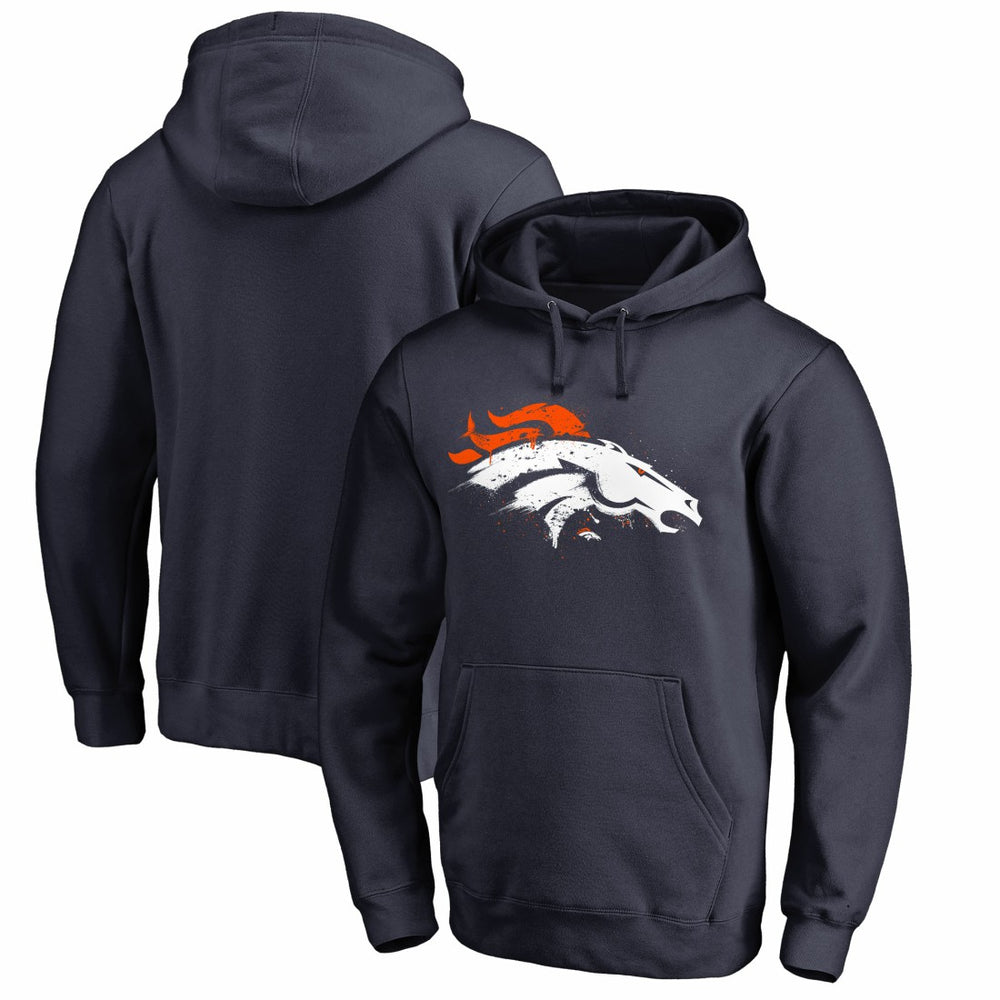 Denver Broncos Splatter Logo Pullover Hoodie - Navy outlet