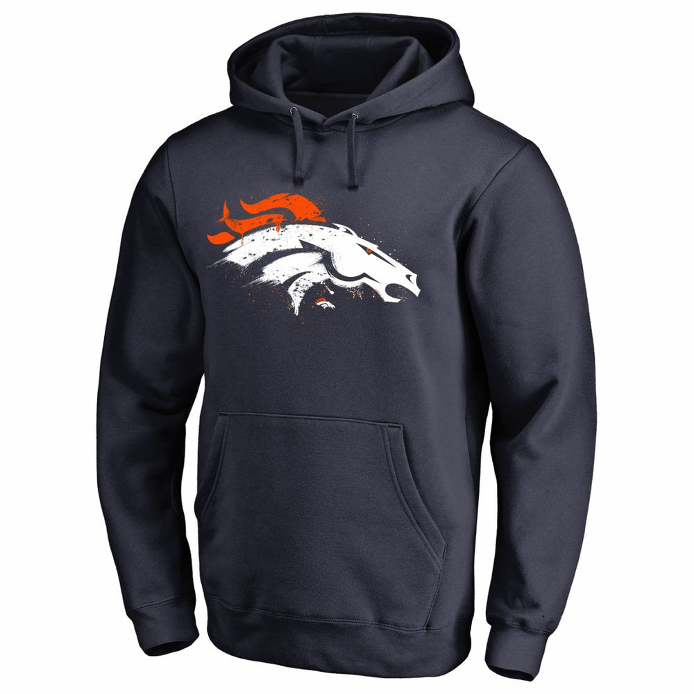 Denver Broncos Splatter Logo Pullover Hoodie - Navy outlet