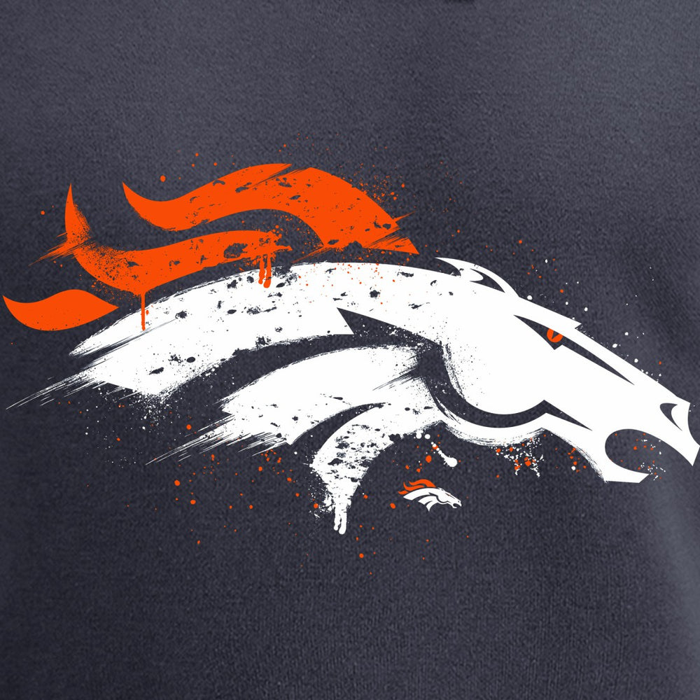 Denver Broncos Splatter Logo Pullover Hoodie - Navy outlet