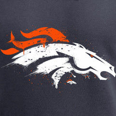 Denver Broncos Splatter Logo Pullover Hoodie - Navy outlet