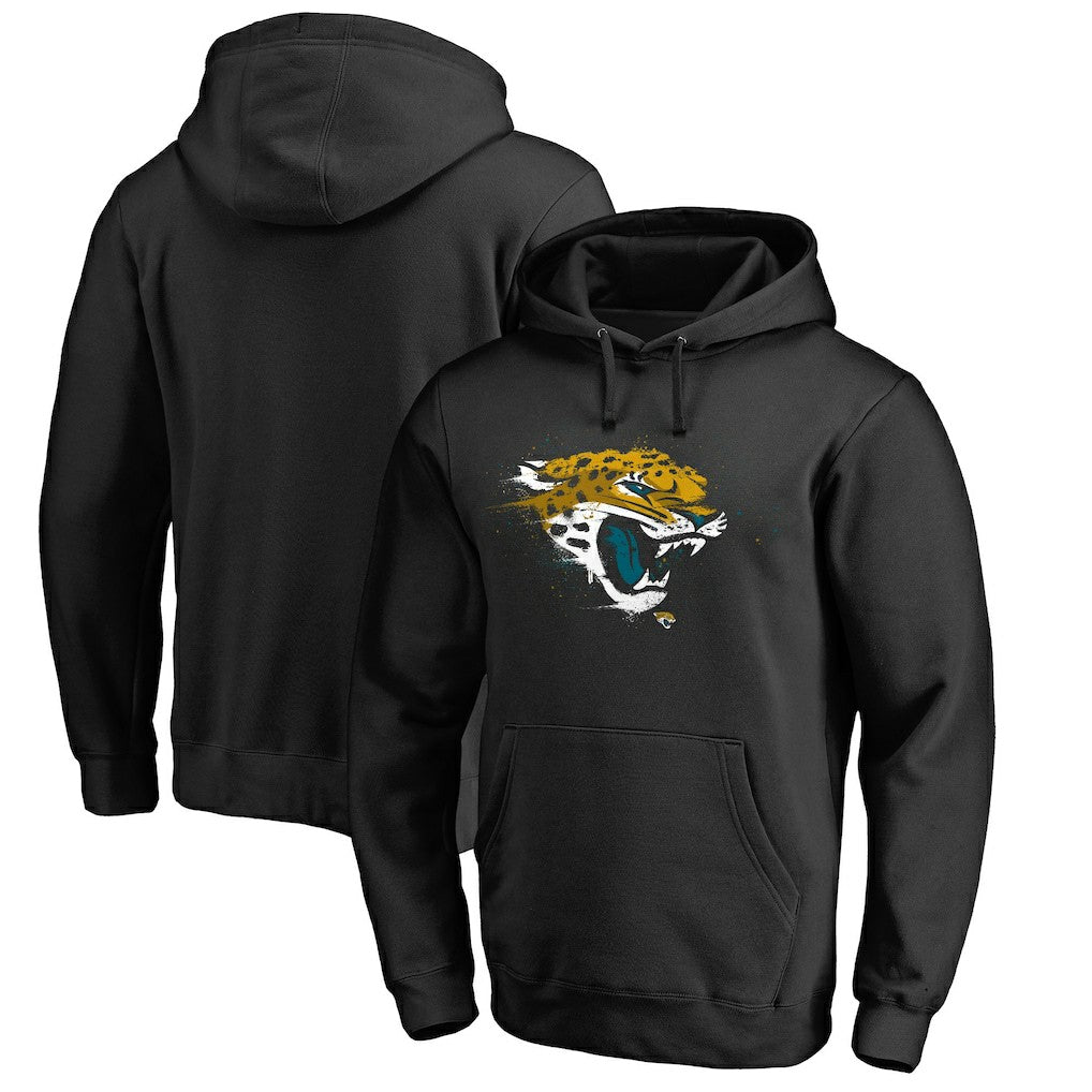 Jacksonville Jaguars Splatter Logo Pullover Hoodie - Black discount