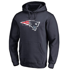 New England Patriots Splatter Logo Pullover Hoodie - Navy on sale