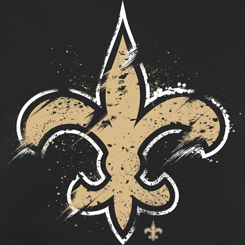 New Orleans Saints Splatter Logo Pullover Hoodie - Black cheap