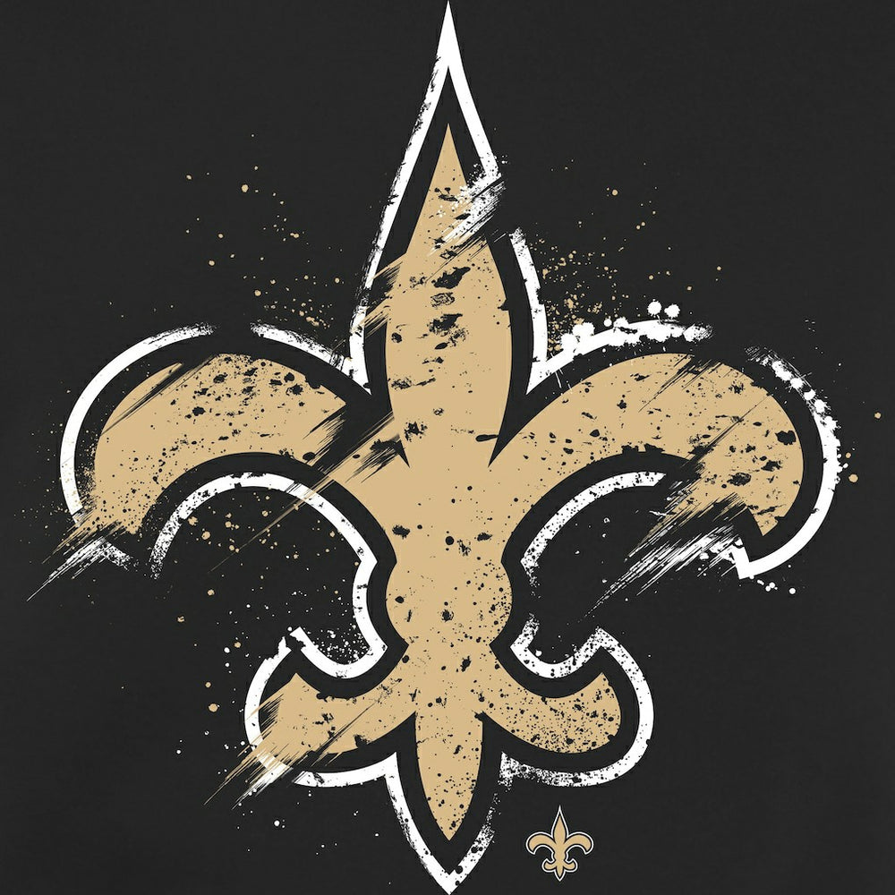 New Orleans Saints Splatter Logo Pullover Hoodie - Black cheap
