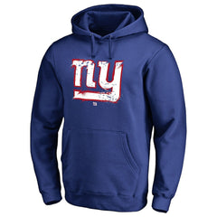 New York Giants Splatter Logo Pullover Hoodie - Royal for sale