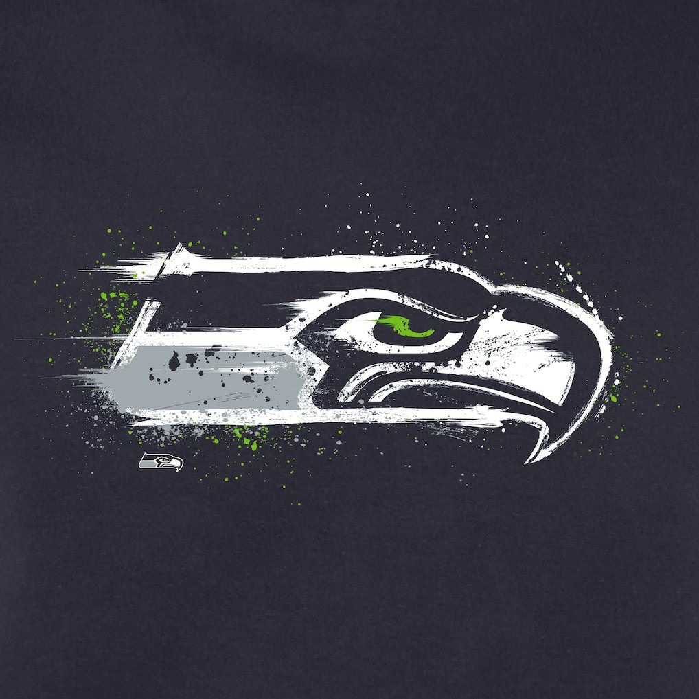 Seattle Seahawks Splatter Logo Pullover Hoodie - College Navy cheap
